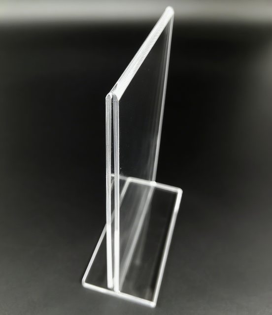 Supermarket Retail Clear A4 Acrylic Stand for Table Display Bending Processed for Warehousing & Supply Management