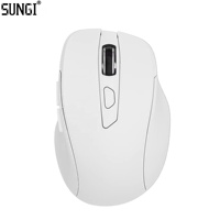 Mouse Nirkabel Multi Warna Kustom 2.4G Mode Ganda Dapat Diisi Ulang 2400 DPI Ringan Portabel untuk Bisnis Kantor
