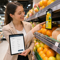 Label Rak Elektronik 10.1 Inci Full Color WiFi Bluetooth, Label Harga Digital LCD ESL untuk Supermarket, Display Retail, Pemasangan di Dinding