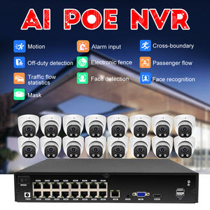 16 Canal 4K AI Face Recognition <span class=keywords><strong>NVR</strong></span> Kit Pessoas Contando H.265 IP66 8MP <span class=keywords><strong>PoE</strong></span> Network Video Recorder 5MP Sistema de Câmeras de Segurança - Product Image 1