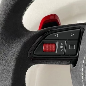 Volante Deportivo Personalizado de Fibra de Carbono para <span class=keywords><strong>Audi</strong></span> <span class=keywords><strong>RS3</strong></span> RS4 RS5 B8 TT TTS TTRS R8 V8 <span class=keywords><strong>V10</strong></span> A6 A3 A5, Volante de Coche de Gamuza - Product Image 2