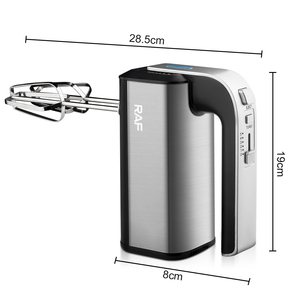 Mezclador de alimentos de mano eléctrico de mano de huevo de masa de 5 velocidades con varilla doble multifuncional RAF 800W con batidor y batidor de gancho - Product Image 6