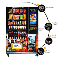 Distributeur automatique de snacks et de boissons Zhongda, vente chaude, 24 heures sur 24, avec Wifi, distributeur automatique combiné 2026 avec compacteurs chauffants