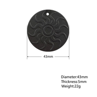 Pendentif énergétique en pierre de lave bio avec logo OEM Hoonni, pendentif magnétique pour améliorer le sommeil et la santé du corps