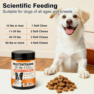 Compléments alimentaires <span class=keywords><strong>pour</strong></span> chiens en forme de bouchées molles multivitaminées <span class=keywords><strong>pour</strong></span> le confort cardiaque, digestif et articulaire, avec probiotiques et taurine - Product Image 2