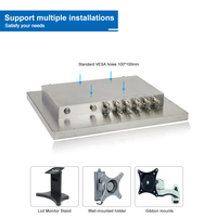 PC industriel tout-en-un à écran tactile, taille personnalisée en usine, IP66 entièrement étanche, avec plusieurs interfaces d'extension