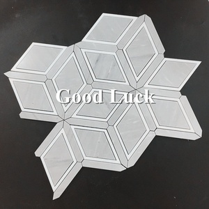 Rombo gris mármol <span class=keywords><strong>azulejo</strong></span> <span class=keywords><strong>mosaico</strong></span> cuadrado en forma de <span class=keywords><strong>mosaico</strong></span> de azulejos de pared - Product Image 1