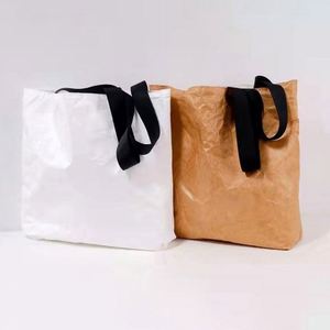 Custom Logo Washable Durable Kraft Paper Handbag Reusable and Waterproof Eco Dupont Tyvek Tote for Gift Packaging and Shopping - Product Image 3