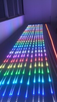 Cortina de tiras LED programables, pantalla de tiras LED digital, pantalla LED