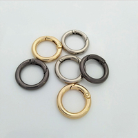 Accessoires de quincaillerie pour sacs de différentes tailles Porte-clés en alliage de zinc solide Anneau O à ressort en métal ouvert Prix compétitif Boucle de suspension