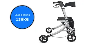 OEM Factory Rollator Walker For Elderly Lightweight Rollator For Foldable Aluminum Walker Rehabilitation Therapy Supplies