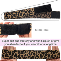 Bandeaux élastiques personnalisables à faible MOQ, bande élastique ajustable personnalisée, logo en spandex, dentelle pour cheveux, bande de fusion en dentelle, rose/noir
