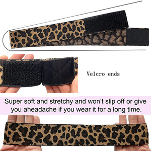 Bandeaux élastiques personnalisables à faible MOQ, <span class=keywords><strong>bande</strong></span> élastique ajustable personnalisée, logo en spandex, dentelle pour cheveux, <span class=keywords><strong>bande</strong></span> de fusion en dentelle, rose/noir - Product Image 5