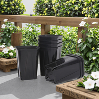 Petit Pot de fleur succulent en plastique carré noir classique bol nutritif épaissi pour la culture de plantes vertes tasse de semis