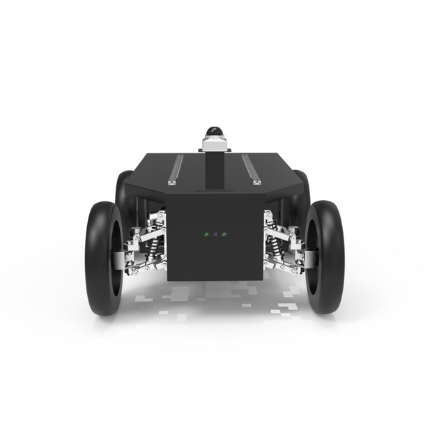 New Outdoor Robotic Chassis Handcart Dual Motor Differential Drive Front Ackermann Steering Metal Sheet Manufacturing Plant