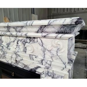 Camino in marmo lilla di lusso intagliato <span class=keywords><strong>a</strong></span> mano dal Design moderno circondato per la decorazione della casa d'interni - Product Image 4
