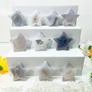 Vente en gros de géodes d'agate polies de style bohème, lune et étoile, cristal naturel de guérison pour la décoration intérieure et les cadeaux - Product Image 2