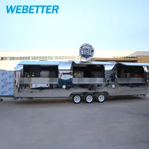 Webetter Airstream Food Trailer Volledig Uitgerust Fast Food Truck Fabricage Mobiele Keuken Foodtruck Aanhangwagen Voor Snack