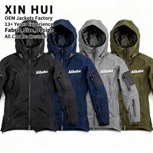 Custom Logo Vintage Fleece Jacket Mens Outdoor Tactical Windproof Techwear Rain Coat 100% Polyester/Cotton for Hiking Fishing - Product Image 4