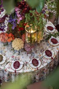 Tùy Chỉnh Sang Trọng Nhung Thiết Kế Trình Đơn Với Vàng Dập Lá Với Tua Đám Cưới Buổi Tối Vàng Lá Nhung Bảng Nơi Thẻ Trình Đơn - Product Image 3