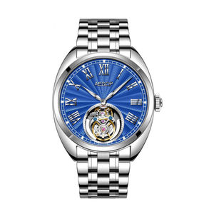 5 couleurs différentes verre saphir 18-22mm largeur du bracelet en acier inoxydable 2 mains mécanisme visible montre tourbillon moderne AESOP - Product Image 1