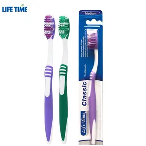 Gum massage soft bristle tooth brush plastic manual adult dental oral care toothbrush