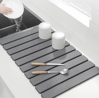 Tapis de cuisine pliable ultra-absorbant en terre de diatomée, antidérapant et à séchage rapide, pour la maison et la cuisine - Vente en gros fabricant