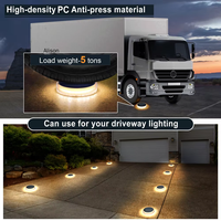 Lampe LED solaire rechargeable étanche IP68 pour allée et terrasse, lot de 4, pour jardin, escaliers, paysage, décorative, faisceau 360°