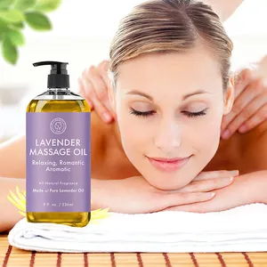 Factory Private Label Lavender Essential Body Oil Weight Loss Anti Cellulite Organic Vegan SPA Massage Body Oil