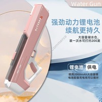 Pistol Air Super Soaker untuk Dewasa, Jangkauan Tembak 32 FT, Lampu Dinamis, Elektrik, Kapasitas Besar, Plastik Tahan Lama