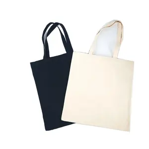 FeiFei customized black white screen print Plain cotton bag canvas tote bag with pocket and zipper