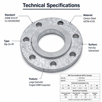 Flange Baja Paduan A182 F5 F9 Tipe Raised Face, Normalisasi, dan Heat Treated, Ukuran DN250 DN350 DN450 DN600, Sistem Pasang Slip-on, Sesuai Standar API 6A Kelas 3000 5000