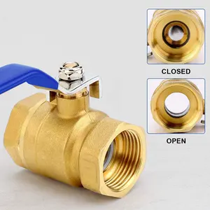 TMOK FF FM 1/2" Nickle Plated Large Flow Water Control Valve Brass Ball Valve