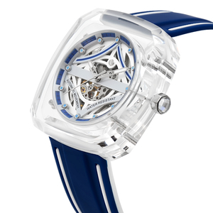 Men's Transparent K9 Glass <b>Automatic</b> Mechanical <b>Watch</b> <b>Skeleton</b> Hollow Citizen 8N24 Movement - Product Image 1