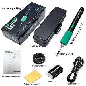 <span class=keywords><strong>Fer</strong></span> à <span class=keywords><strong>souder</strong></span> sans fil <span class=keywords><strong>15W</strong></span> USB Type-C avec chauffage rapide, contrôle de température à 3 niveaux et batterie 650mAh pour réparation à domicile - Product Image 2