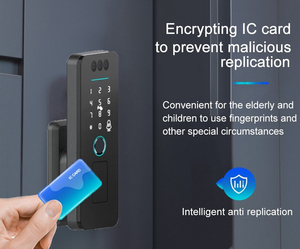 Seguridad Tuya Bluetooth Wifi Reconocimiento facial Huella digital Cerradura de puerta inteligente Tarjeta de contraseña Cerradura de puerta digital - Product Image 5