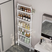 Étagères de salle de bain ventouse murale bouteille de shampooing support de douche toilette stockage métal au sol organisateur peu encombrant