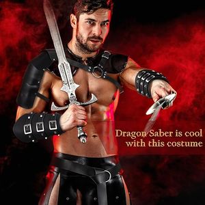 Armatura Medievale in Finta Pelle per Spalla Singola, Protezioni per Braccia Unisex per Adulti, Costume di Halloween, Cosplay, Festa - Product Image 2