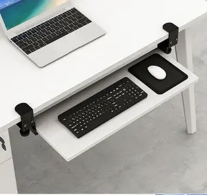 テーブルラップトップキーボードストレージ用のデスクラップトップホルダースタンドトレイの下のMDF