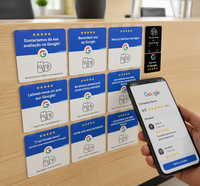 Support NFC programmable personnalisé avec QR code pour cartes-cadeaux Google Play, avis, réseaux sociaux, contrôle d'accès, carte de paiement en plastique