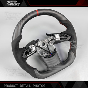 พวงมาลัยสปอร์ตคาร์บอนไฟเบอร์พร้อมที่จับไมโครไฟเบอร์ RAV4 <span class=keywords><strong>2020</strong></span>-2026สำหรับ Toyota GR <span class=keywords><strong>Yaris</strong></span> - Product Image 3