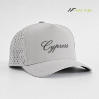 Casquette de baseball personnalisée pour homme, 5 ou 6 panneaux, en nylon, avec logo brodé, perforations laser, visière incurvée, pour le sport et le golf