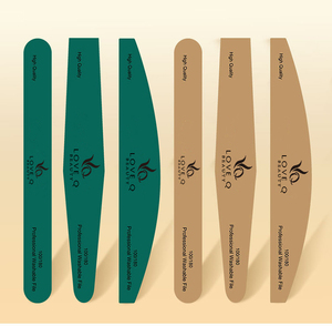 Custom Logo Double-Sided Emery Salon Manicure Nail File Half Moon/Straight/Diamond Shapes Professional Environment-Friendly 240