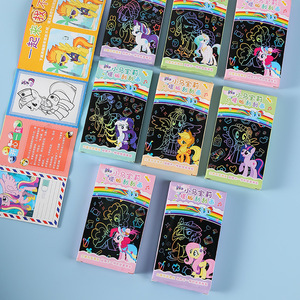 Ensemble de livres d'art à gratter My Little Pony, papier à dessin créatif coloré pour enfants de 3 à 6 ans, cadeau d'activité éducative - Product Image 3