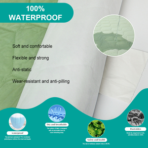 卸売 静音 ナイロン製 エクストラ冷却 洗える 防水 マットレスプロテクター ベッドカバー フィットシーツ 通気性 ベッドシーツ - Product Image 2