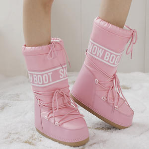 Sepatu Bot Musim Dingin Wanita Berlapis Bulu Tebal Hangat, Tren Fashion, Tahan Air, Anti Selip, Model Moon Shoes - Product Image 2