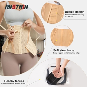 Colombia vita invisibile vita Trainer in acciaio ganci personalizzati il mio logo femminile pancia Tuck guaine corsetto corpo Shaper biancheria intima - Product Image 3