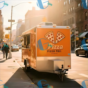 مقطورة مع ثلاجة تحت الطاولة لأوروبا شاحنة مقطورة طعام مع مطبخ كامل للبيع - Product Image 3