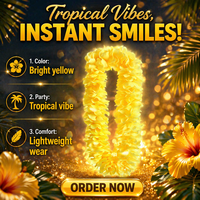Collier de fleurs hawaïennes de 120 cm, guirlande colorée pour la remise des diplômes, fête sur la plage, voyage