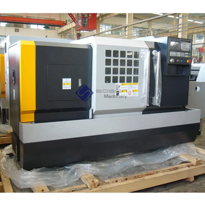 เครื่องกลึงซีเอ็นซีแนวนอนแบบเตียงราบ <span class=keywords><strong>BOCHI</strong></span>/BAOJI SK40P รุ่นประหยัดจากจีน พร้อมระบบควบคุม FANUC แกนหมุนเดี่ยว รับน้ำหนักปานกลาง - Product Image 1